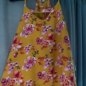 Orange Floral Tank